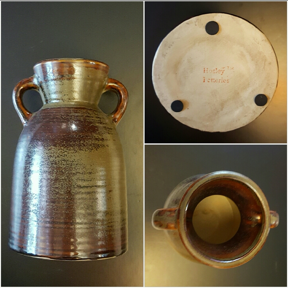 Vintage Hosley Pottery 2-handled Crock - Picture 3 of 3